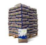 Ecomind TG ENplus A1 zertifizierte kiefernholzpellets für öfen und Kessel, auf einer palette von 72 Säcken à 15 kg