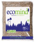 Ecomind TG ENplus A1 zertifizierte kiefernholzpellets für öfen und Kessel, auf einer palette von 72 Säcken à 15 kg – Bild 2
